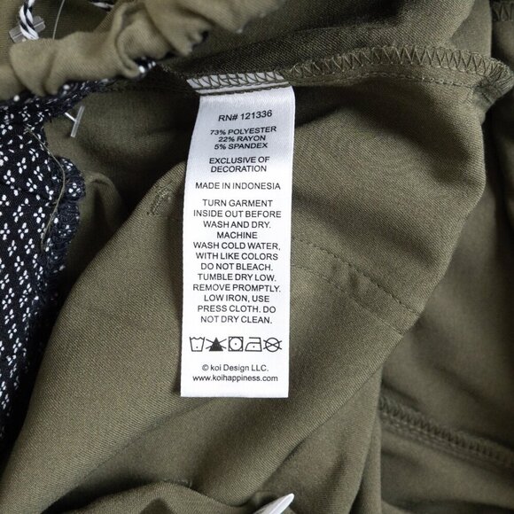 🚨 koi Next Gen Everyday Hero Cargo Scrub Pant 5-Pocket Stretch Drawstring Olive - Picture 14 of 14